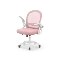 chaise de bureau ergonomique en maille respirante-rose