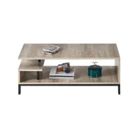 yaheetech meuble tv bas table tv support de télévision en bois pour salon chambre salle à manger à 3 niveaux style industriel