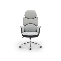 clement - fauteuil de bureau en tissu gris clair clement-griclr