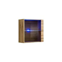 vitrine carrée - switch ww 3 - l 60 cm x p 30 cm x h 60 cm - bois