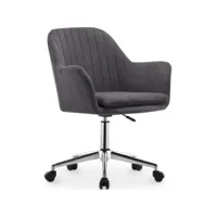 chaise de bureau pivotante avec accoudoirs - lumby gris clair