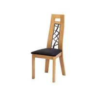 chaise contemporaine bois et métal tera - naturel c.cnl - tissu noir a173 mp-2119_2156925lc