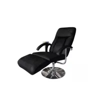 fauteuil de massage inclinable électrique simili cuir noir detane