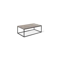 table basse collection oregon. meuble type industriel effet chêne vieilli.