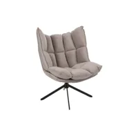 fauteuil relax pivotant pietra tissu gris metallisé 20100998972