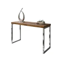 finebuy table console entrées bois massif  métal 120 x 77 x 45 cm console  table console meubles - capacité de charge maximale: 50 kg - table de bureau design table de couloir