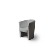 kori - fauteuil cabriolet - en tissu bouclette tendance - lisa design - gris clair