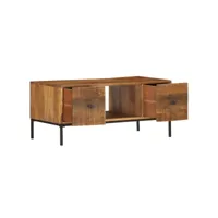 table de salon 90x45x40 cm bois de manguier massif