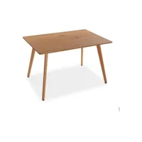 table de salle à manger versa martha marron bois mdf (80 x 75 x 120 cm) 22020046