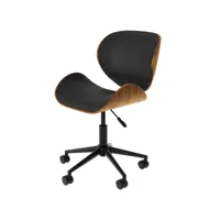 chaise de bureau noire baudoin