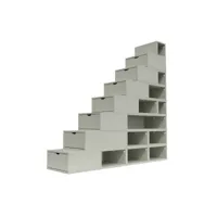 escalier cube de rangement hauteur 200 cm  moka esc200-moka