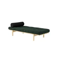 méridienne futon next en pin massif coloris algue couchage 75 x 200 cm 20100996163