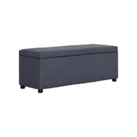 banc avec compartiment de rangement  coffre de rangement 116 cm gris foncé polyester meuble pro frco24970