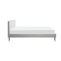 cadre de lit lodi avec sommier à lattes - gris clair, largeur - 160 cm