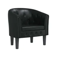 fauteuil salon - fauteuil cabriolet noir similicuir 70x56x68 cm - design rétro best00004329158-vd-confoma-fauteuil-m05-197
