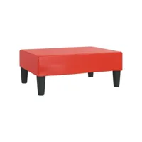 repose-pied, tabouret pouf, tabouret bas rouge 78x56x32 cm similicuir lqf32112 meuble pro