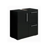 meuble vasque mars - noir - 60 x 30 x 60 cm - meuble de salle de bain, colonne, armoire