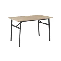 tectake table de salle à manger industrielle swansea 120x75x76cm - bois clair industriel, chêne sonoma 404335