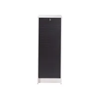 classeur à rideau blanc rideau chêne ou noir 5 niches 37,8 x 103,8 x 38,4 cm - coloris: noir boost105bln