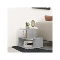 table d'appoint bout de canapé  table basse gris béton 40x40x40 cm aggloméré meuble pro frco30340