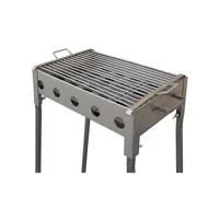 barbecue en acier inoxydable coloris gris - 33 x 33 x 60 cm