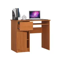 3xeliving zolynna bureau aulne bureau avec armoire verrouillable et tiroir, dimensions : h : 77 cm, l : 90 cm, p : 50 cm, bureau avec rangement, bureau enfant