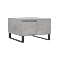 table de salon gris béton 55x55x36,5 cm bois d'ingénierie