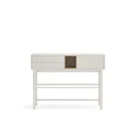 corvo - console 1 porte 2 tiroirs en bois l180cm - couleur - blanc