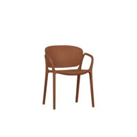 bent - lot de 2 chaises de jardin - couleur - terracotta