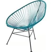 ok design - chaise acapulco, bleu pétrole