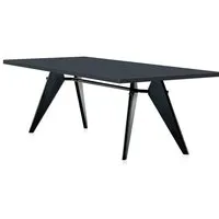vitra - em table table de salle à manger, 90 x 240 cm, asphalte / noir profond