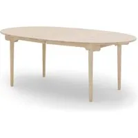 carl hansen - ch338 table de salle à manger extensible, 200 x 115 cm, chêne savonné (avec rallonge pour 2 plateaux)