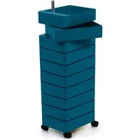 magis - 360° container 10 compartiments, bleu