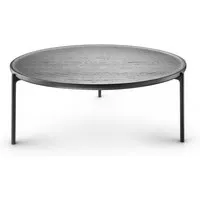 eva solo - savoye table basse, ø 90 x h 35 cm, noir / noir