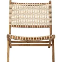 bloomingville - chaise longue keila, teck / rotin