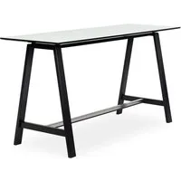 andersen furniture - ht1 table haute 216 x 75 h 108 cm, noir / blanc