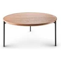 eva solo - savoye table basse, ø 90 x h 42 cm, chêne naturel / noir