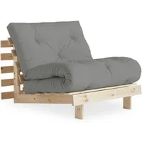 karup design - roots fauteuil-lit 90 cm, pin naturel / gris (746)