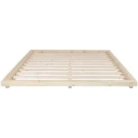 karup design - dock cadre de lit avec sommier à lattes, 160 x 200 cm, pin laqué clair