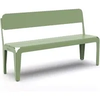 weltevree - bended bench banc avec dossier l 140 cm, vert pâle (ral 6021)