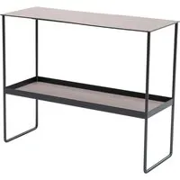 linddna - table console, acier noir / bull warm grey