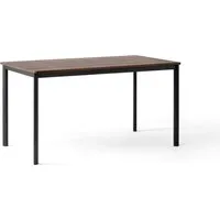 & tradition - drip table de salle à manger hw58, 140 x 80 cm, placage noyer, piètement noir