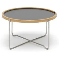 carl hansen - ch417 tray table, stratifié noir / blanc / chêne huilé