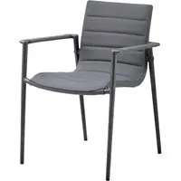 cane-line - core outdoor chaise avec accoudoirs, gris