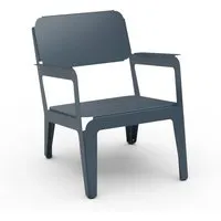 weltevree - bended lounger outdoor -siège de détente, gris-bleu (ral 5008)