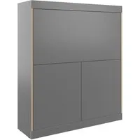 müller small living - flai secrétaire home-office, petit, cpl anthracite