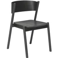 hübsch interior - oblique chaise, chêne noir