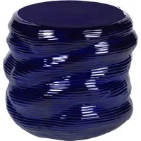 broste copenhagen - earthernware table d'appoint, ø 44 x 42 cm, astral aura dark blue