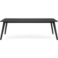 puik - archi table de salle à manger, 200 x 90 cm, chêne laqué noir (ral 9005)