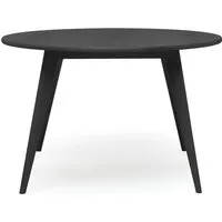 puik - archi table de salle à manger, ø 130 cm, chêne laqué noir (ral 9005)